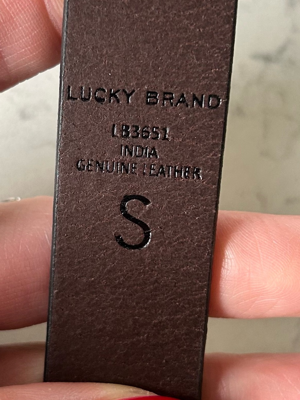 LIKE NEW Lucky Brand Floral Embossed Handpainted Leather Belt 39.5” Length - Picture 7 of 10